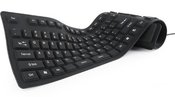 Gembird KB-109F-B Flexible keyboard, USB + PS/2 combo, black color, US layout Gembird Flexible keyboard, Keyboard layout US layout, USB + PS/2