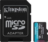 KINGSTON 64GB UHS-I microSD Memory Card with SD Adapter (Class 10)