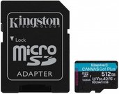 Kingston microSD 64GB CanvasGo! Plus 200MB/s A2 U3 V30 + adapter