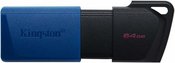 Kingston USB 3.2 Flash Drive DataTraveler Exodia M 64 GB, USB 3.2, Black/Blue