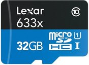 LEXAR 633X MICROSDHC/SDXC NO ADAPTER (V30) R95/W45 32GB