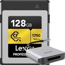 LEXAR CFEXPRESS PRO GOLD R1750/W1500 128GB - INCL FOC CARDREADER/LRW510 (BLACK FRIDAY)