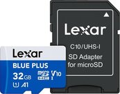 Lexar microSDHC Blue Plus UHS-I with SD adapter, up to 100MB/s read C10/A1/U1 (V10) 32