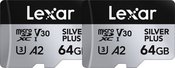 Lexar microSDXC Professional SILVER Plus UHS-I/U3/A2/4K R205/W100 (V30) 64GB - 2pack