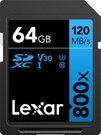 LEXAR PROFESSIONAL 800X SDXC UHS-I CARDS, C10 V10 U1, R120/45MB 64GB