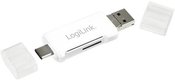 LogiLink Card reader USB 2.0, 3-in-1, USB-C to Micro-B or USB-A