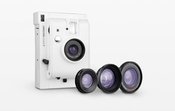 Lomography INSTANT MINI fotoaparatas. WHITE + 3 objektyvų rinkinys (Close-Up, Fisheye & Portrait)