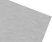 Metalinė plokštė PLATINUM, brushed silver 61x30,5 (Nr. 20) 0,5mm