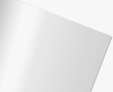 Aluminum sheet PLATINUM gloss silver (26) 610x305 mm, 0,5 mm
