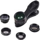 Mobile lens kit APEXEL APL-DG5H 5 in 1 universal (black)