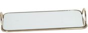 Padėklas metalinis su veidrodžiu aukso sp. 450x300x50 mm VC7456A