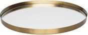 Padėklas metalinis su veidrodžiu D25,5 cm aukso spalva 4Living 618804