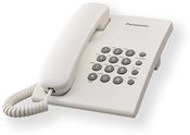 Panasonic KX-TS500FXW Corded phone, White, Wall-mount option, Last Number Redial, Flash, Volume Control (6 levels), 3-Step Ringer Selector, Tone/Pulse