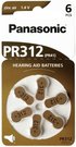 Panasonic PR 312 Zinc Air 6 pcs. Hearing Aid Cells