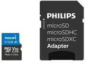 Philips MicroSDXC Card 512GB Class 10 UHS-I U3 incl. Adapter