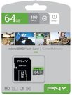 PNY MicroSDXC Elite 64GB P-SDUX64U185GW-GE