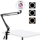 Puluz Desktop arm stand with 20cm LED Vlogging Ring PKT3089B