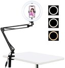 Puluz Desktop arm stand with 26cm LED Vlogging Ring PKT3090B