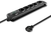Qoltec Surge protector 5 sockets 3m black