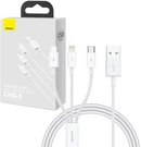 Quick Charge USB to M+L+C Baseus Superior Data 3.5A 1m (White)