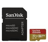 Sandisk Extreme microSDHC + SD Adapter + Rescue Pro Deluxe 100MB/s A1 C10 V30 UHS-I U3 32 GB, MicroSDHC, Flash memory class 10