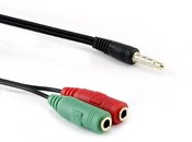 Sbox 3.5mm x2 F. 3Pin - 3.5mm M. 4Pin 0.2M 35M-2X35F