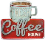 Sienos dekoracija vintažinė Fresh Coffe House 35,5x30 cm Urban Living 33829