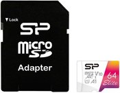 Silicon Power memory card microSDXC 64GB Elite + adapter