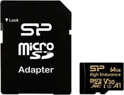 Silicon Power memory card microSDXC 64GB High Endurance + adapter