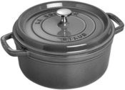 Staub Round Cocotte, 24cm cast iron, graphite grey