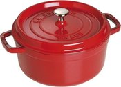 Staub Round Cocotte, 26cm cast iron, cherry