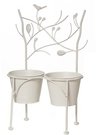 Stovas gėlėms metalinis baltas/žalias HR04066 33X17X53 SAVEX
