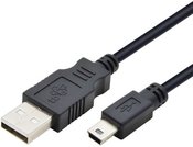 TB Cable USB - Mini USB 1.8m. black