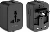 Tech-Protect travel adapter TA300 EU/UK/US/AU, black