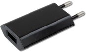 Techly Slim USB charger 230V - 5V/1A black