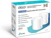 TP-LINK AX3000 Whole Home Mesh Wi-Fi 6 System Deco X60 (2-pack) 802.11ax, 2402+574 Mbit/s, 10/100/1000 Mbit/s, Ethernet LAN (RJ-45) ports 2, Mesh Support Yes, MU-MiMO Yes, Antenna type 4xInternal per Deco uni