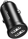 USAMS Car Charger 2xUSB 2,4A Black