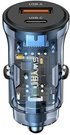 USAMS Car charger 30W 1xUSB+ 1xUSB-C Fast charge blu