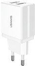 USAMS Charger 2xUSB T24 2,1A White Only Head