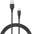 USB 2.0 A to USB-C 3A cable 0.25m Vention CTHBC black