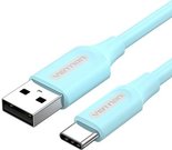 USB 2.0 A to USB-C 3A Cable Vention COKSF 1m Light Blue