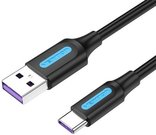 USB 3.0 A to USB-C Cable Vention COZBD 0.5m Black PVC