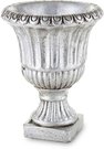 Vazonas ant kojelės sidabro spalvos betoninis 20x15x15 cm 137383