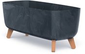 Vazonas su kojelėmis 580*240*235mm antracitas GRACIA CASE BETON EFFECTProsperpla