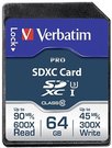 Verbatim SDXC Card Pro 64GB Class 10 UHS-I