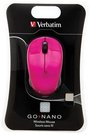 Verbatim Go Nano Wireless Mouse Hot Pink
