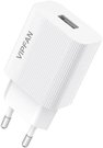 Vipfan E01 mains charger, 1x USB, 2.4A + Micro USB cable (white)