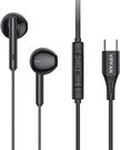 Vipfan M18 wired in-ear headphones, USB-C (black)