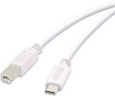 Vivanco кабель USB-C - USB-B 1.8 м, белый (45355)