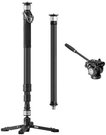 YC Onion PINETA Carbon Fiber Monopod with Carbon Fiber extension tube,fluid head